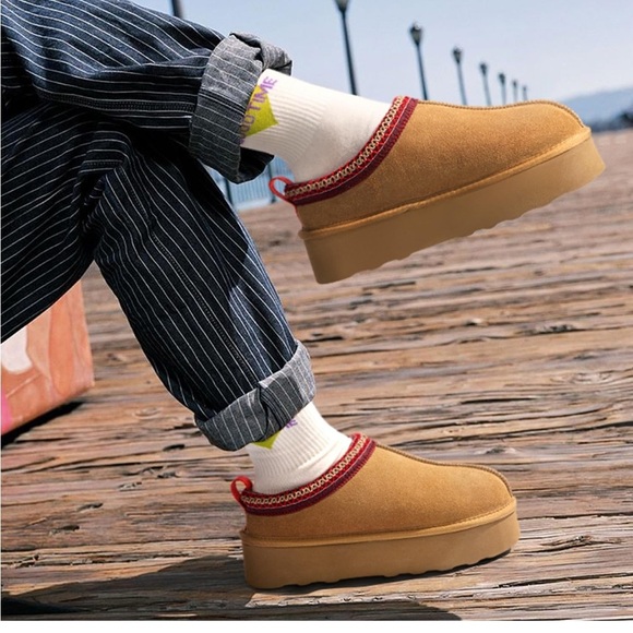 Women Tasman Slippers Platform Slipper Mini Boots Short Ankle Boot Fur Fleece - Picture 5 of 12